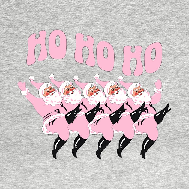 Pink Christmas, Retro Santa Funny Christmas by SilverLake